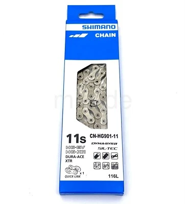 Shimano CN-HG901-11 11-speed 116L XTR / Dura Ace / E-Bike w/Quick-Link Chain NIB - Image 1 of 4