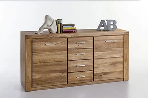 Sideboard Kommode TABEA in Wildeiche geölt Teilmassiv - Bild 1 von 3
