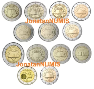 TODAS LAS MONEDA DE 2 EUROS CONMEMORATIVAS 2007 TRATADO DE ROMA UNC SIN CIRCULAR - Imagen 1 de 15