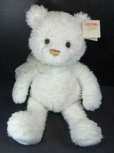 Gund White God Bless Bear Teddy W Cross Heavens Blessings #60520 Baptism 14" New