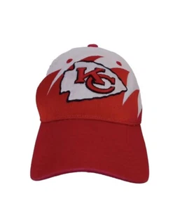 Vtg Reebok Kansas City Chiefs Logo Shark Tooth Strap Back Red White KC Arrowhead - Picture 1 of 6