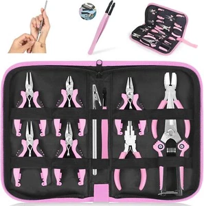 Jewelry Pliers, Making Tools Kit, 8Pcs Micro Small, Pink 8pcs - Picture 1 of 9