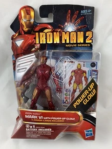 Hasbro Marvel Iron Man 2 Movie Series #8 Iron Man Mark VI Power Up Glow MOSC!!! - Bild 1 von 6