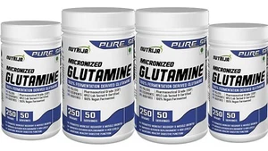 Muscle Food Micronized Glutamine Post Workout Unflavored 250g Pack of 4 - Picture 1 of 7