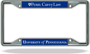 Pennsylvania Penn Carey Law License Plate Frame - Picture 1 of 1