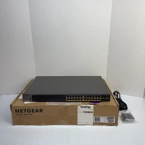 Netgear GS728TP 24-Port Gigabit PoE Smart Managed Switch w/ Power Cable – EUC - Afbeelding 1 van 17