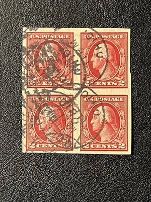 US 1912 #409 Imperf Used Block of 4 NICE LE247 - Image 1 of 2
