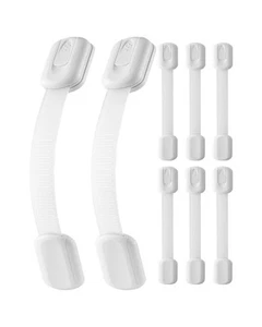 VEVOR Child Safety Strap Locks 8 Pcs 3M Adhesive Cabinet Drawer Door Cupboard - Picture 1 of 12