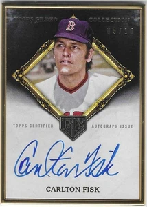 CARLTON FISK 2023 Topps Gilded Collection "Gold Framed" HOF Auto #5 of only 10! - Picture 1 of 2