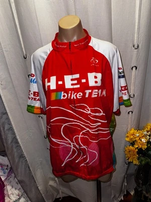 Primal Cycling Jersey HEB Bike Team Men's Size L Full Zipper Red Texas - Image 1 of 4