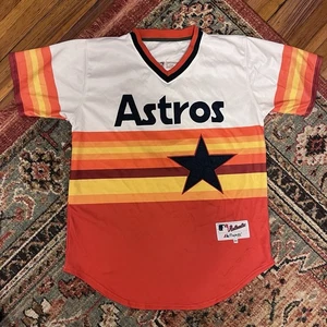 Vintage Majestic Cool Base Houston Astros Altuve MLB Jersey Striped Sz 50 - Picture 1 of 10