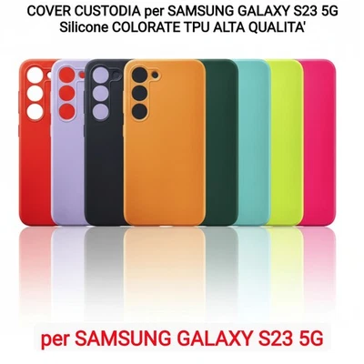 OBASTYLE COVER CUSTODIA per SAMSUNG GALAXY S23 5G Silicone COLORATE TPU ALTA QUALITA'