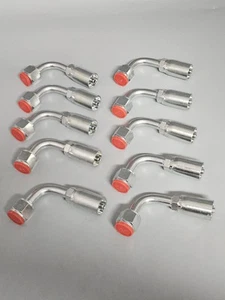 Lot Of 10 After Market Hydraulic Hose fitting 5/16" hose 90 Elbow Swivel - Picture 1 of 11