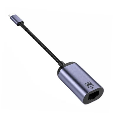 USB Type C to RJ45 LAN Ethernet Converter Adapter USBC to 10/100M External Plug - Image 1 of 4