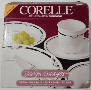 Corelle Corning Zenith Design Images 20-Piece Set Service for 4 1991 New in Box - Picture 1 of 6