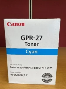 Genuine Canon GPR-27 Toner 9644A008, CYAN for Canon Color imageRunner LBP-5970 - Picture 1 of 12