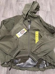 DKNY Hooded Windbreaker Jacket sz small nwt - Picture 1 of 4