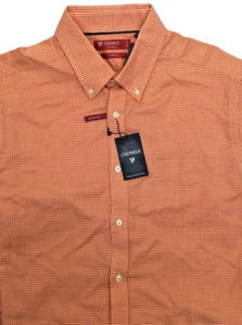 $75 Cremieux Classics Tessitura Monti Cotton Short Sleeve Shirt, Orange , XL - Picture 1 of 3