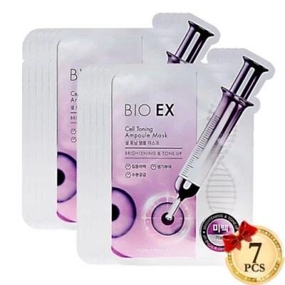 TONYMOLY Bio EX Cell Toning Ampoule Mask 30g x 7pcs Lightening Mask Whitening - Image 1 of 4