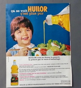 PUB PUBLICITE ANCIENNE ADVERT CLIPPING 310817 HUILE EN VERRE NON CONSIGNE HUILOR - Imagen 1 de 1