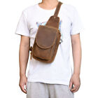 Men's Leather Chest Sports Shoulder Messenger Bag