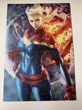 Captain Marvel Carol America Sexy Goddess Anime Doujin Art Card ACG Rare Hero