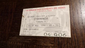 Ticket Concert Starmania - Palais des Congrès Paris - 7 novembre 1996 - Imagen 1 de 2
