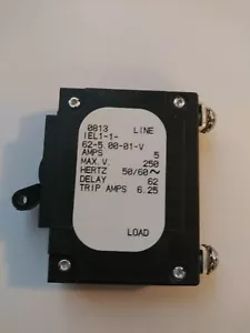 Airpax IEL1-1-62-5.00-01-V Circuit Breaker 5A 250V 1 pole - Picture 1 of 2