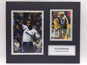 RARE Les Ferdinand Tottenham Signed Photo Display + COA AUTOGRAPH ENGLAND SPURS - Picture 1 of 4