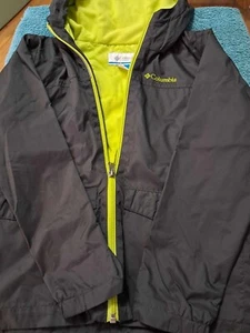 Columbia Lined Jacket Youth sz S (8) Blue/Neon Green - Picture 1 of 7