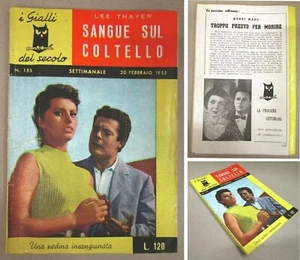 I GIALLI DEL SECOLO - "SANGUE SUL COLTELLO" - Lee Thayer - 1955 - N.153 - (STE)  - Picture 1 of 1