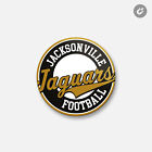 Jacksonville Jaguars NFL | 4' X 4''' aimant décoratif rond