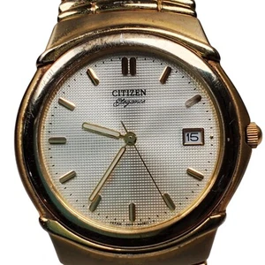 CITIZEN Elegance Signature Gold Tone Sapphire Crystal 36mm 2510-H22218 VIDEO - Picture 1 of 22