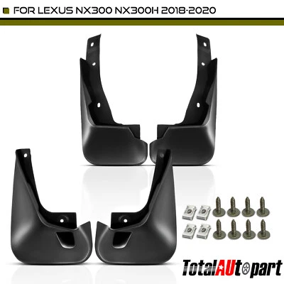 4 para-lamas protetores contra respingos para Lexus NX300 NX300h 2018-2020 dianteiro e traseiro - Imagem 1 de 4