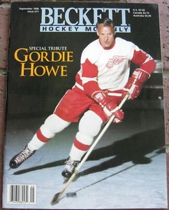 Revista de hockey Beckett 1996 Detroit Red Wings Gordie Howe en portada e interior - Imagen 1 de 1