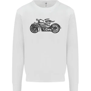 Vintage Motorcycle Custom Chopper Biker Kids Sweatshirt Jumper - Picture 1 of 82