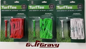 Lot 180 NEW Zero Friction Turf Tee Air Launch 3" 30 Tee 6 Packs RED, LIME, WHITE - Picture 1 of 13
