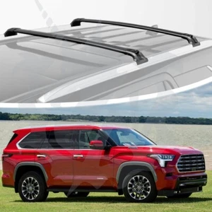 Aluminum Roof Rail Rack Cross Bar Crossbar fits for Sequoia 2023 2024 - Foto 1 di 6
