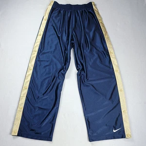 Vintage Nike Swoosh Track Pants Men's 2XL Blue Tearaway Dazzle Baggy Wide Leg - Picture 1 of 15