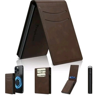 Geldbörse für Herren, Portemonnaie mit schmalem Pop Up Kartenetui 8-11 Karten, Smart Minimalistisch - Bild 1 von 4