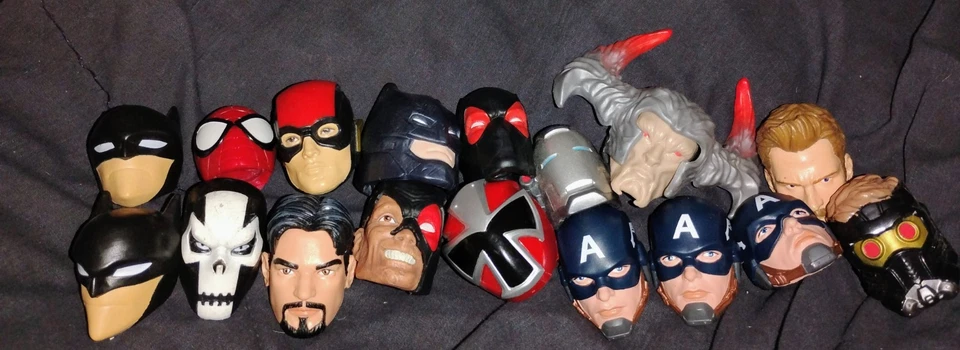 Lote De 17 Cabezas [FORRAJE PERSONALIZADO PARA FIGURAS DE 12"] Hasbro, Mattel, DC, Marvel  Foto 1 de 1