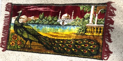 Vintage Peacock  Wall Rug Tapestry  / Wall Hanging - Image 1 of 4