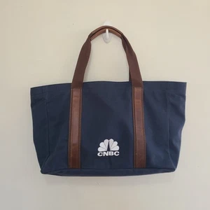 F.H. Bolso de Mano Wadsworth Azul Lona Cuero Borde  - Imagen 1 de 6