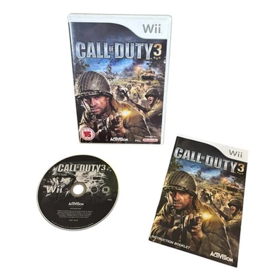 Call Of Duty 3 Nintendo Wii Video Game PAL 2006 Retro Gaming - Image 1 of 4