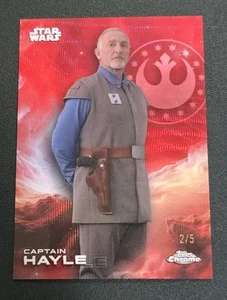 2025 Topps Chrome Star Wars #18 CAPTAIN HAYLE Red Wave /5 - Picture 1 of 2