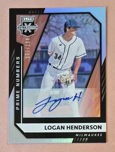 Logan Henderson 2021 Elite Auto 172/194 Prime Numbers Autograph Prospect #116 - Picture 1 of 2