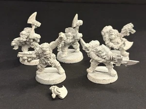 Warhammer 40k 2nd Edition Space Parks Bloodaxe Kommandos x5 Metal OOP - Picture 1 of 2