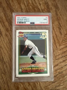 1991 Topps Desert Shield #2 George Brett PSA 9 ROYALS - Bild 1 von 3