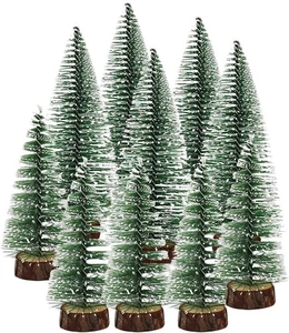 ZHIQIN 10 Mini Albero di Natale Artificiale Sisal Natale...  - Foto 1 di 7