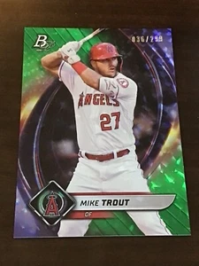 Mike Trout 2022 Bowman Platinum #90 EMERALD ICE FOILBOARD/299 - Imagen 1 de 1